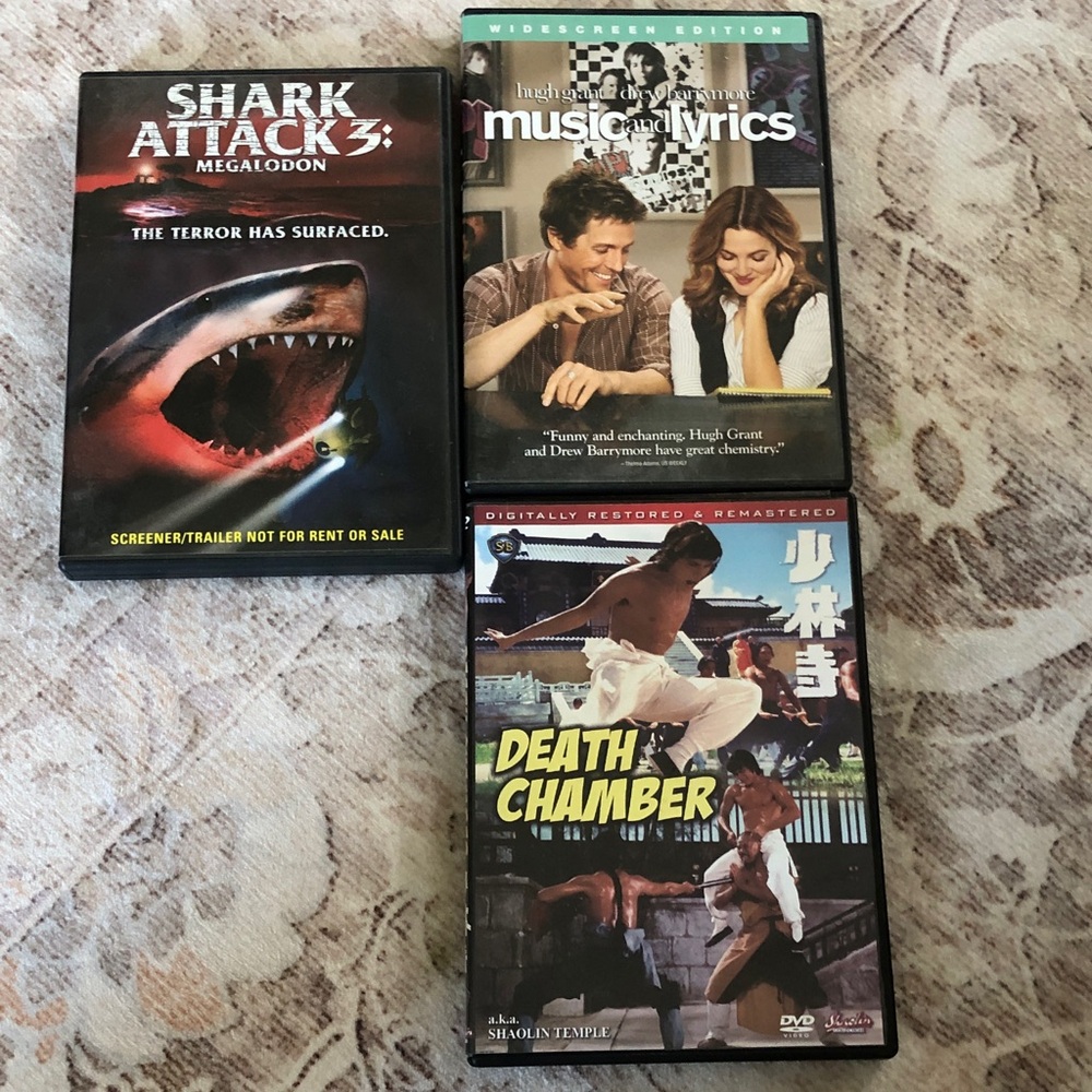 Assorted DVD Movie Set — Black and Multicolor Cases